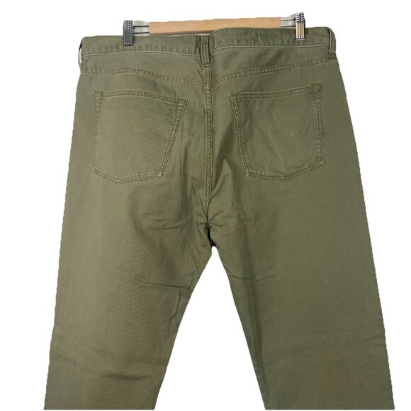 J Crew Pants Mens 36 X 34 Olive Green Corduroy 770 Straight Leg 5 Pocket Chinos - Picture 7 of 8